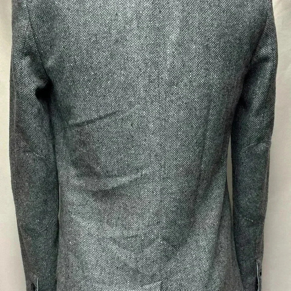 Banana Republic Blazer Women’s Jacket Gray  with White Herringbone Trim size 2 - Picture 7 of 8